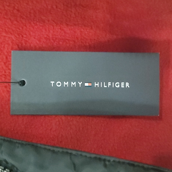 Tommy Hilfiger Black Winter Jacket. Fleece-Lined Red. NWT. NEW $100 - Picture 13 of 16